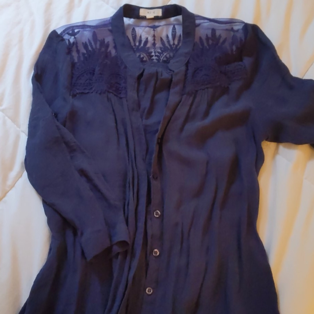 Blue Button Down Too